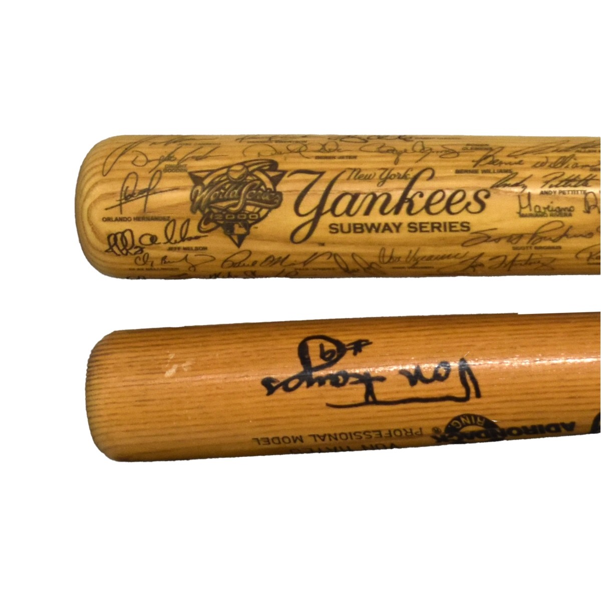 Three Baseball Bats two signed