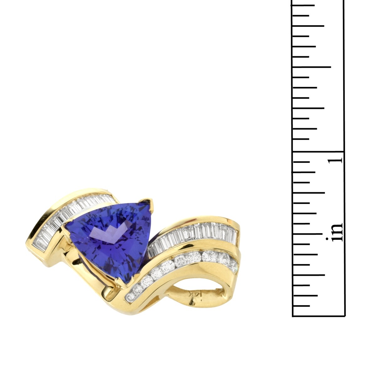 Tanzanite, Diamond and 14K Pendant