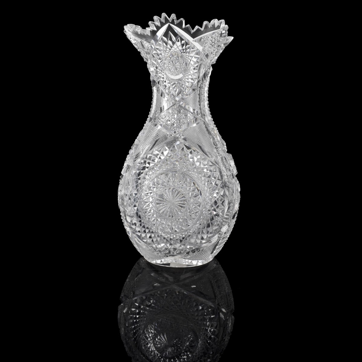 American Brilliant Cut Vase