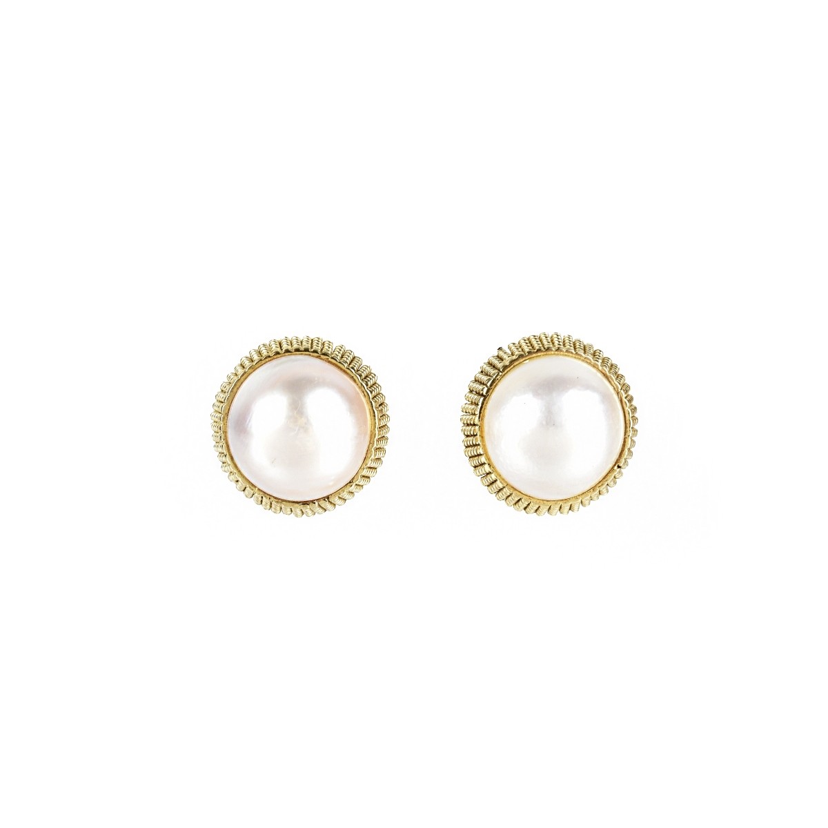 Pearl and 14K Earrings