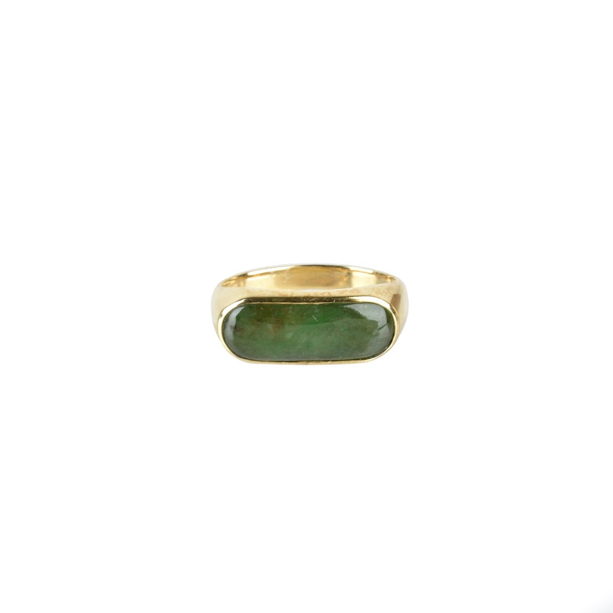 Jade and 18K Ring