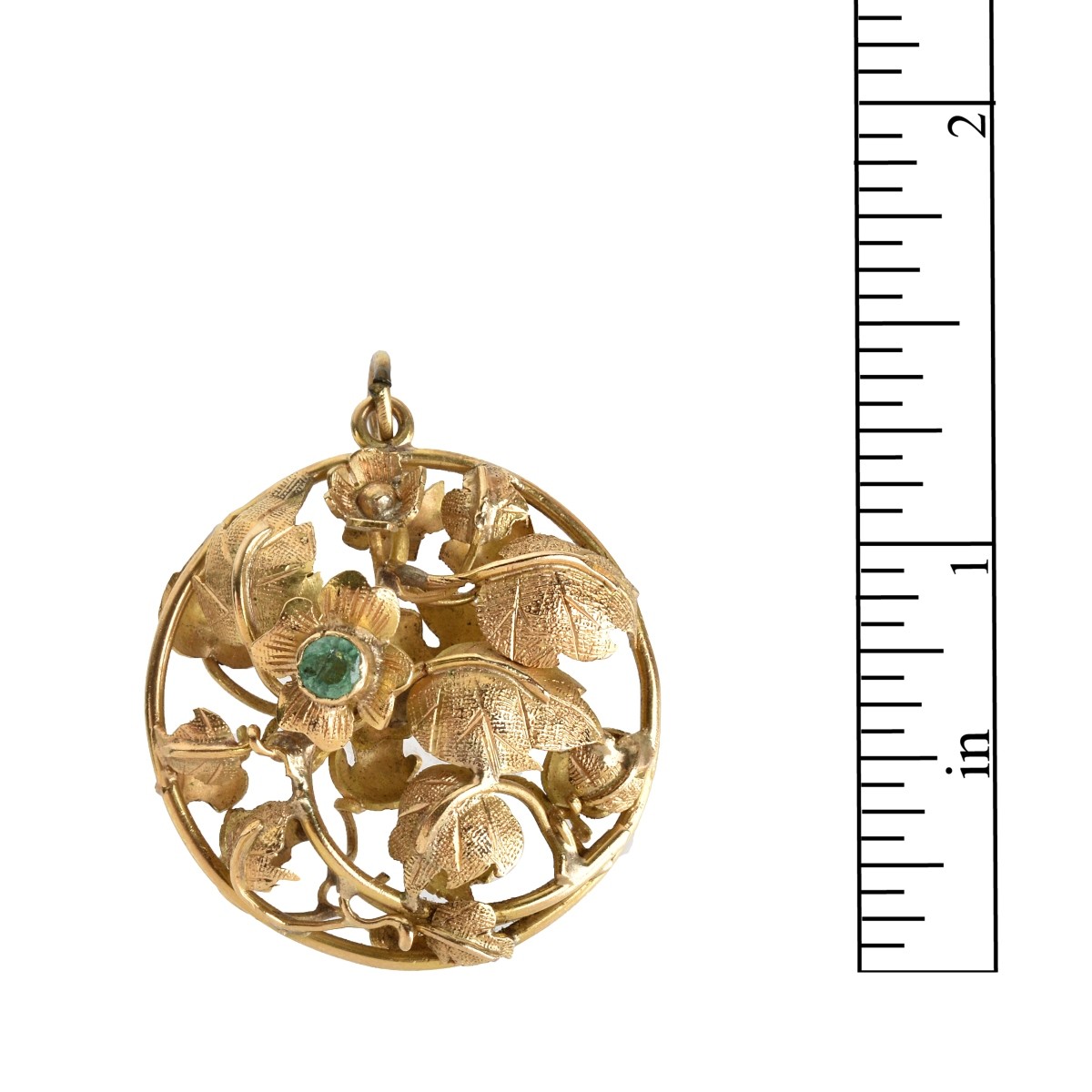 18K and Emerald Pendant