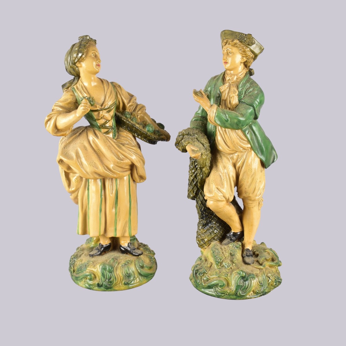 Pair of Vintage Chalkware Figurines