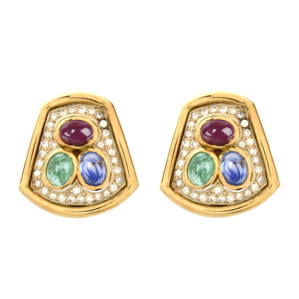 Gemstone and 18K Earrings