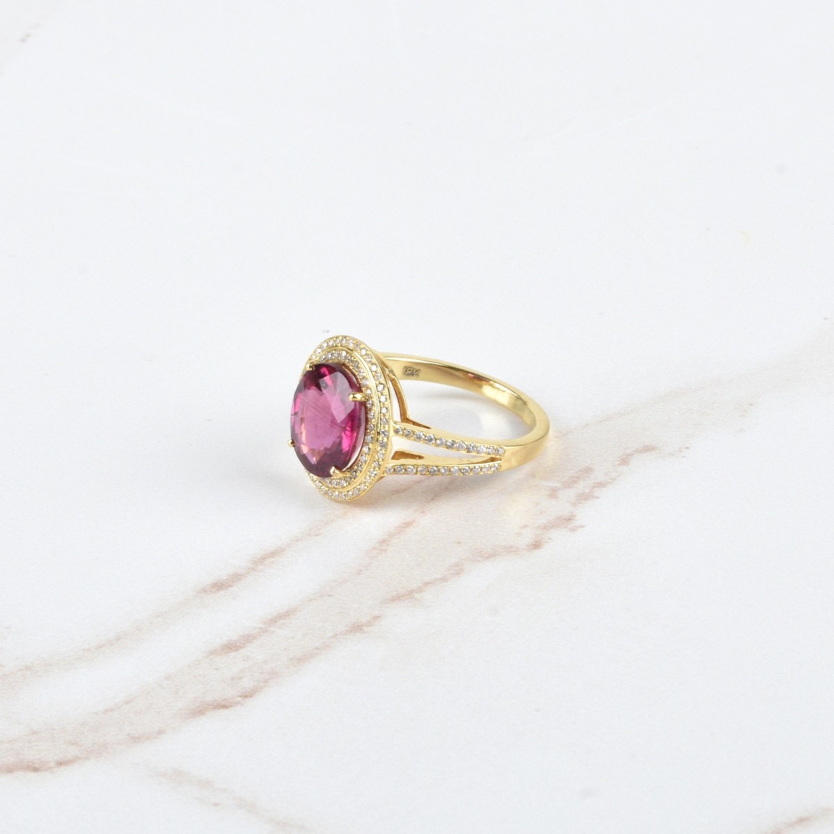 Tourmaline, Diamond and 18K Ring