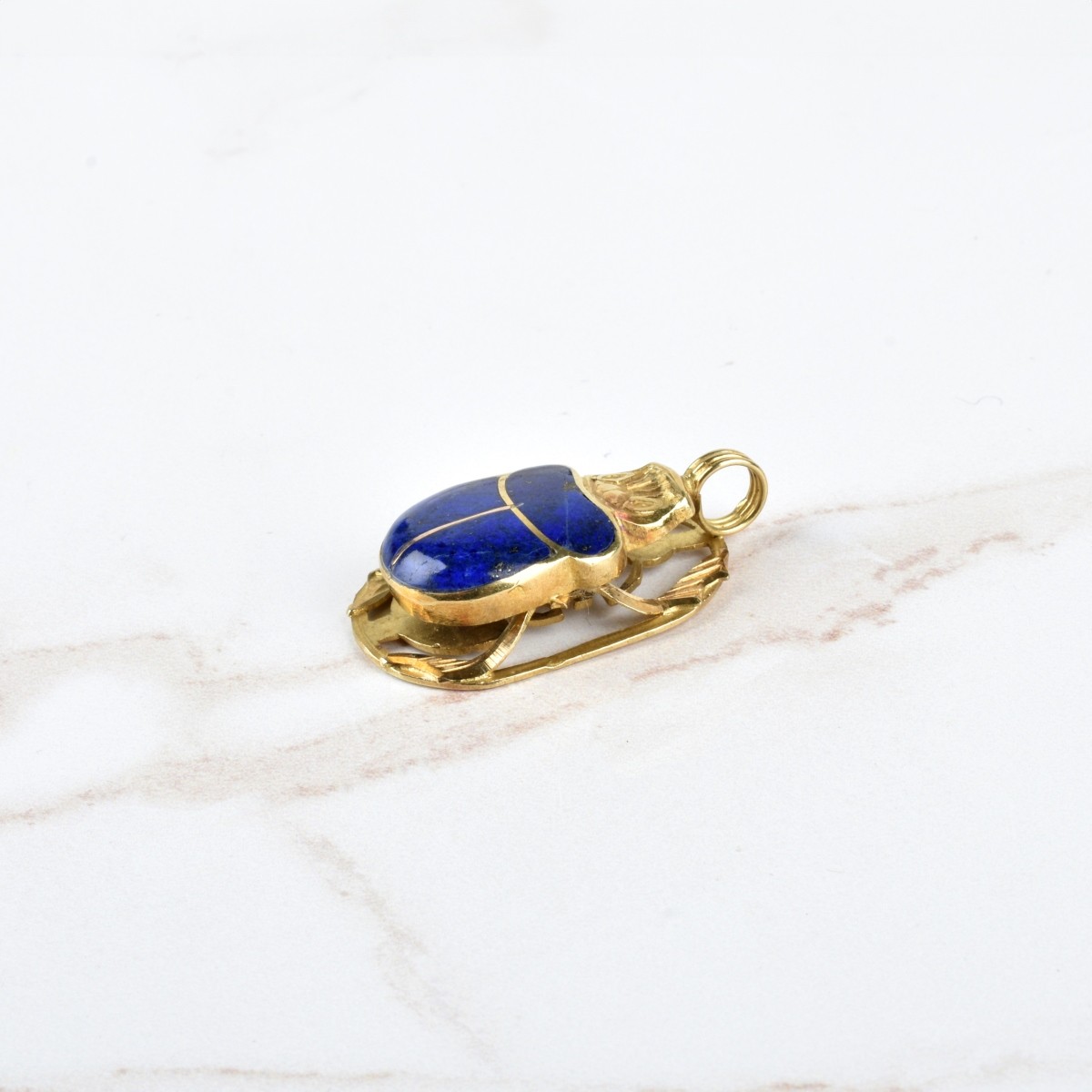 Lapis Lazuli and 18K Pendant