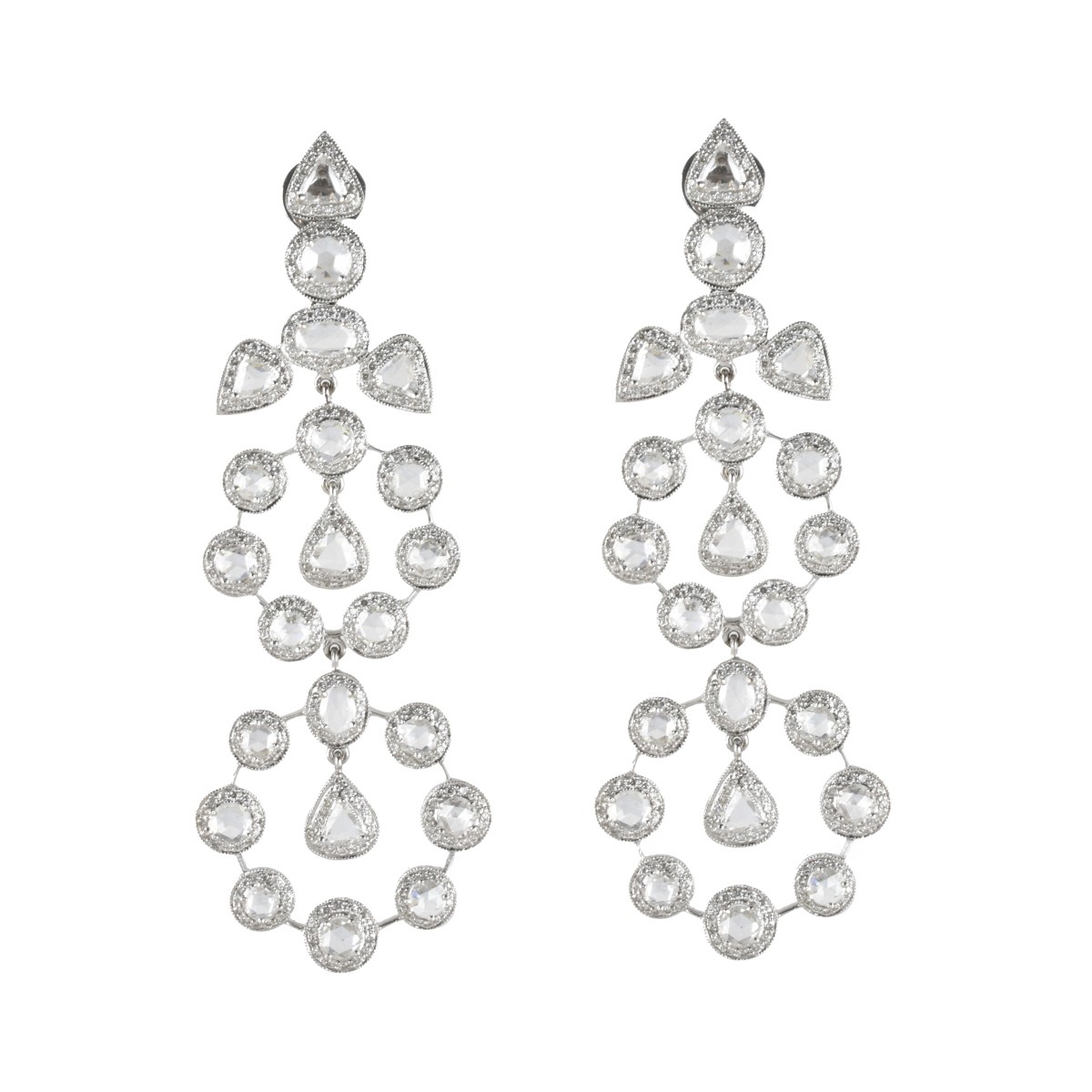 Diamond and 18K Earrings