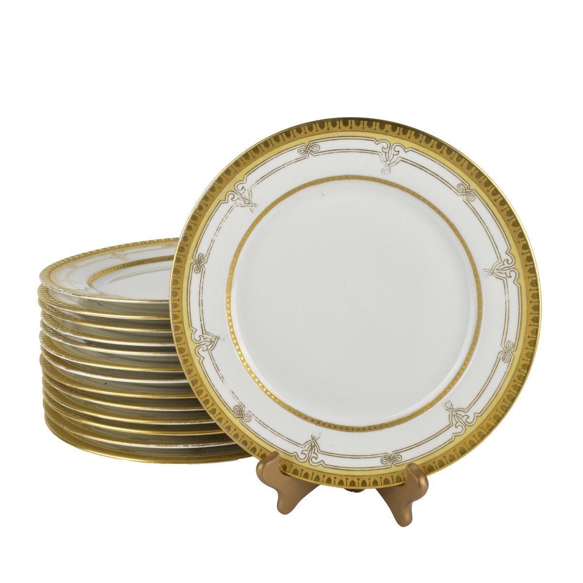 T & V Limoges Porcelain Dinner Plates