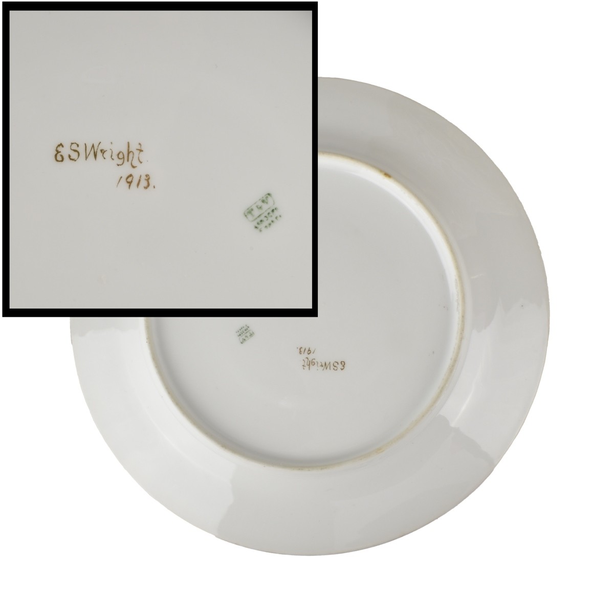 T & V Limoges Porcelain Dinner Plates