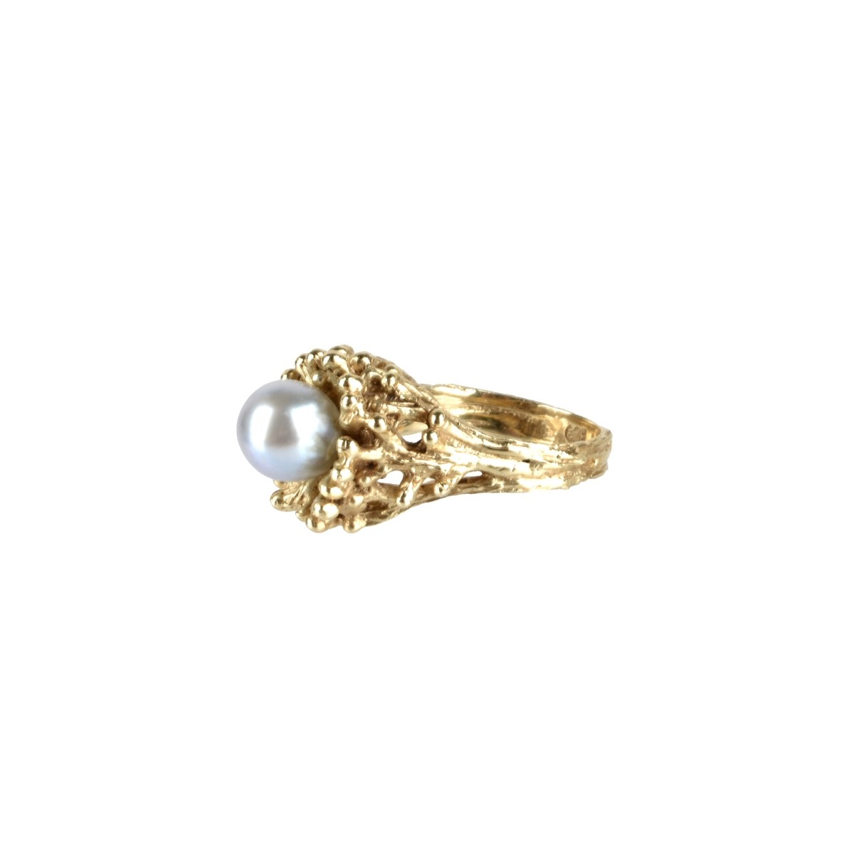 Pearl and 14K Ring