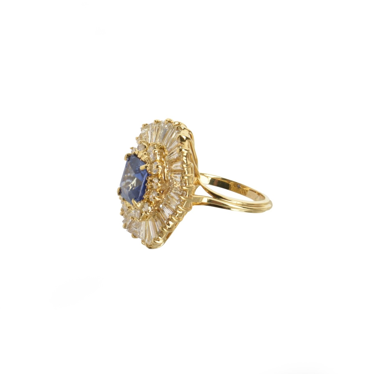 GIA Sapphire, Diamond and 14K Ring