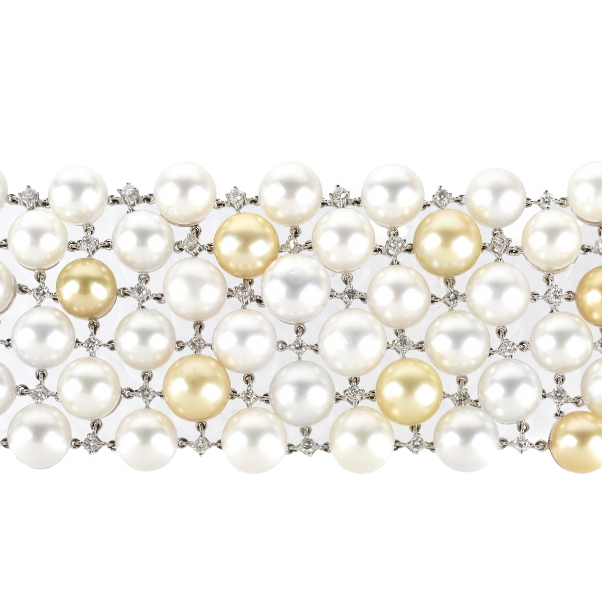 Pearl, Diamond and 18K Bracelet