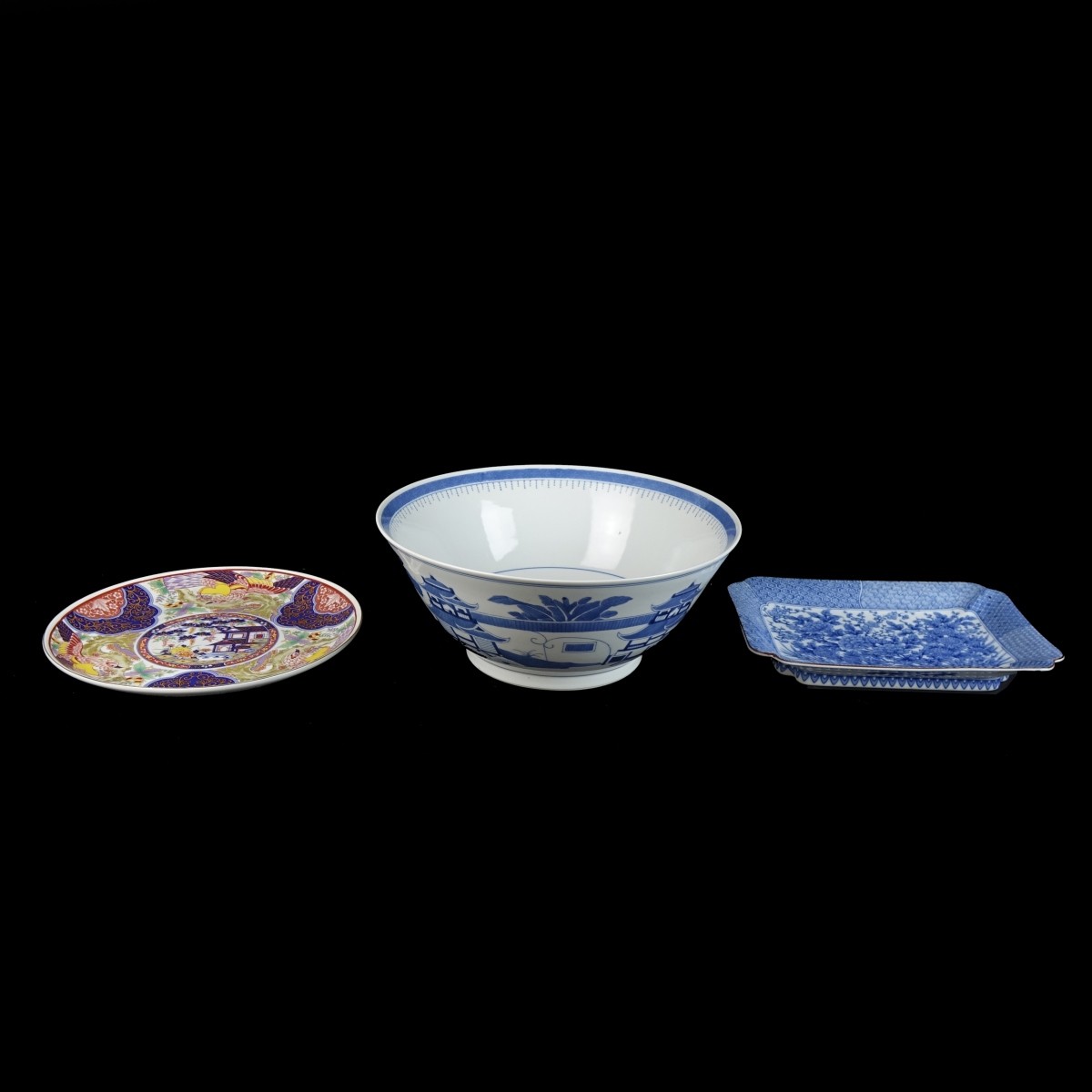 Three Pcs (3) Modern Oriental Porcelain