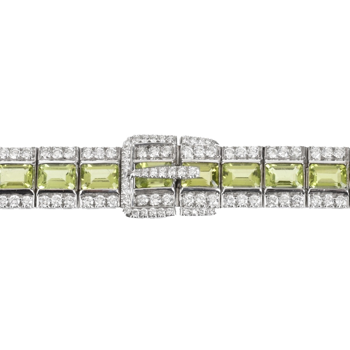 Diamond, Peridot and 18K Bracelet