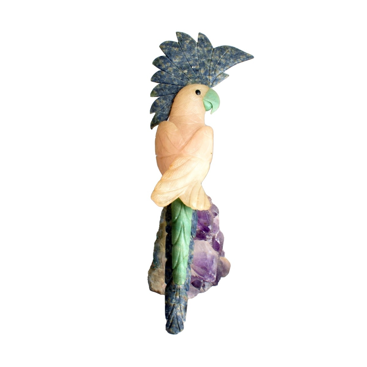 Large Gemstone Parrot Figurine