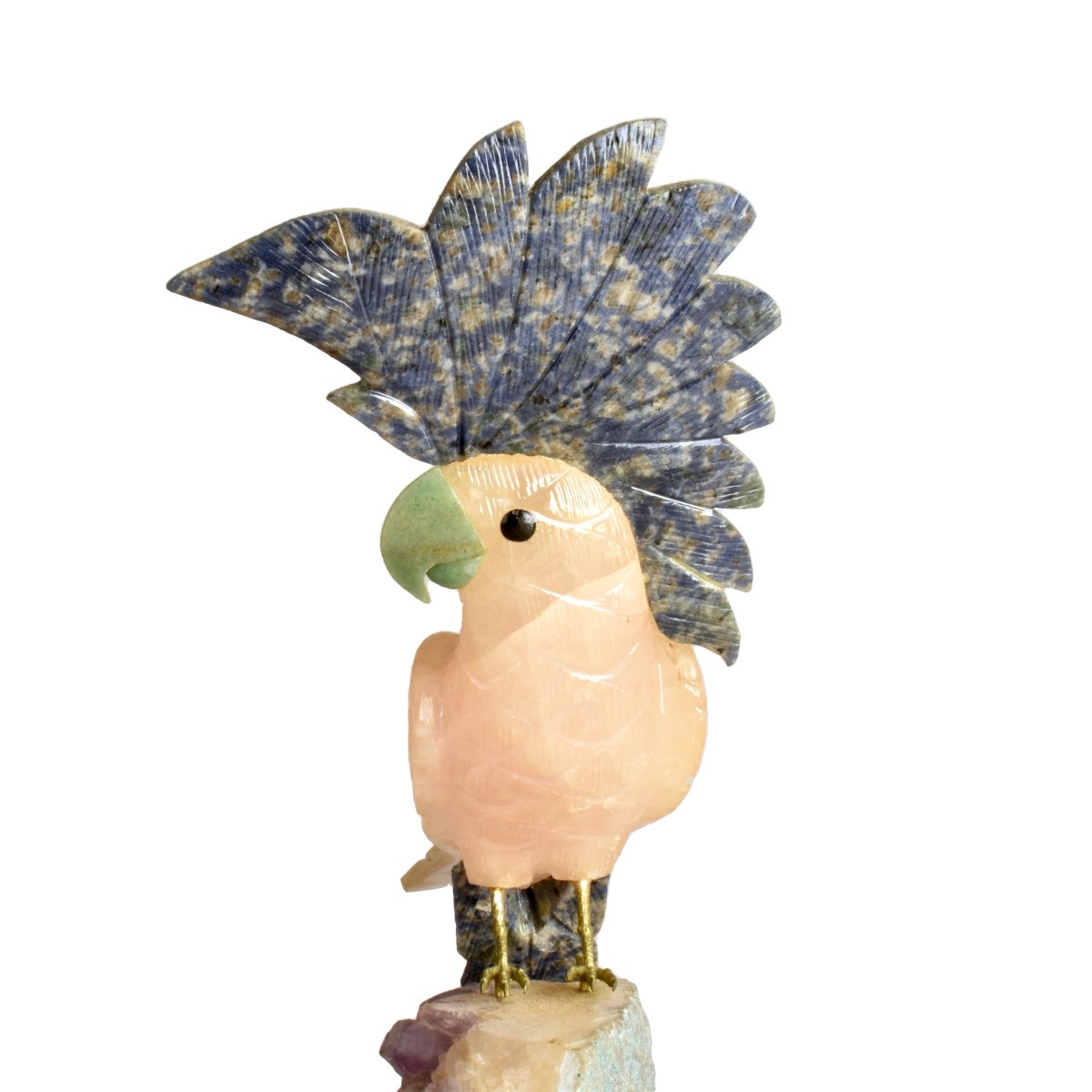 Large Gemstone Parrot Figurine