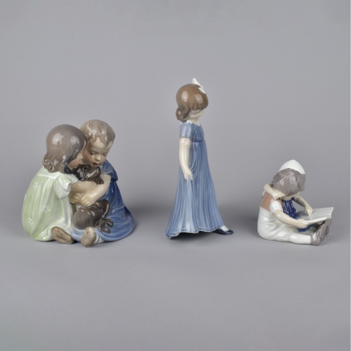 Three Porcelain Figurines B&G and Copenhagen