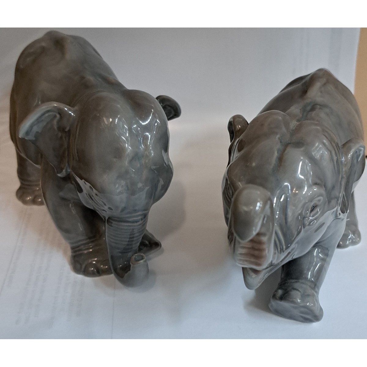 Two (2) Bing & Grondahl Porcelain Elephants