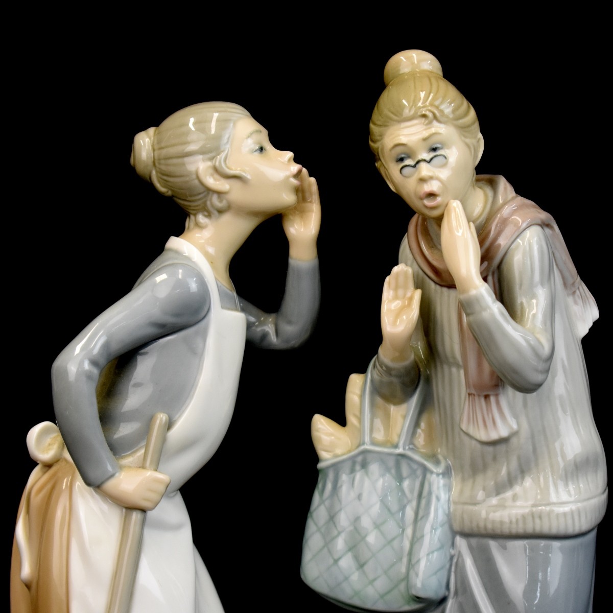 2 Lladro Figurines The Gossips and Jolie