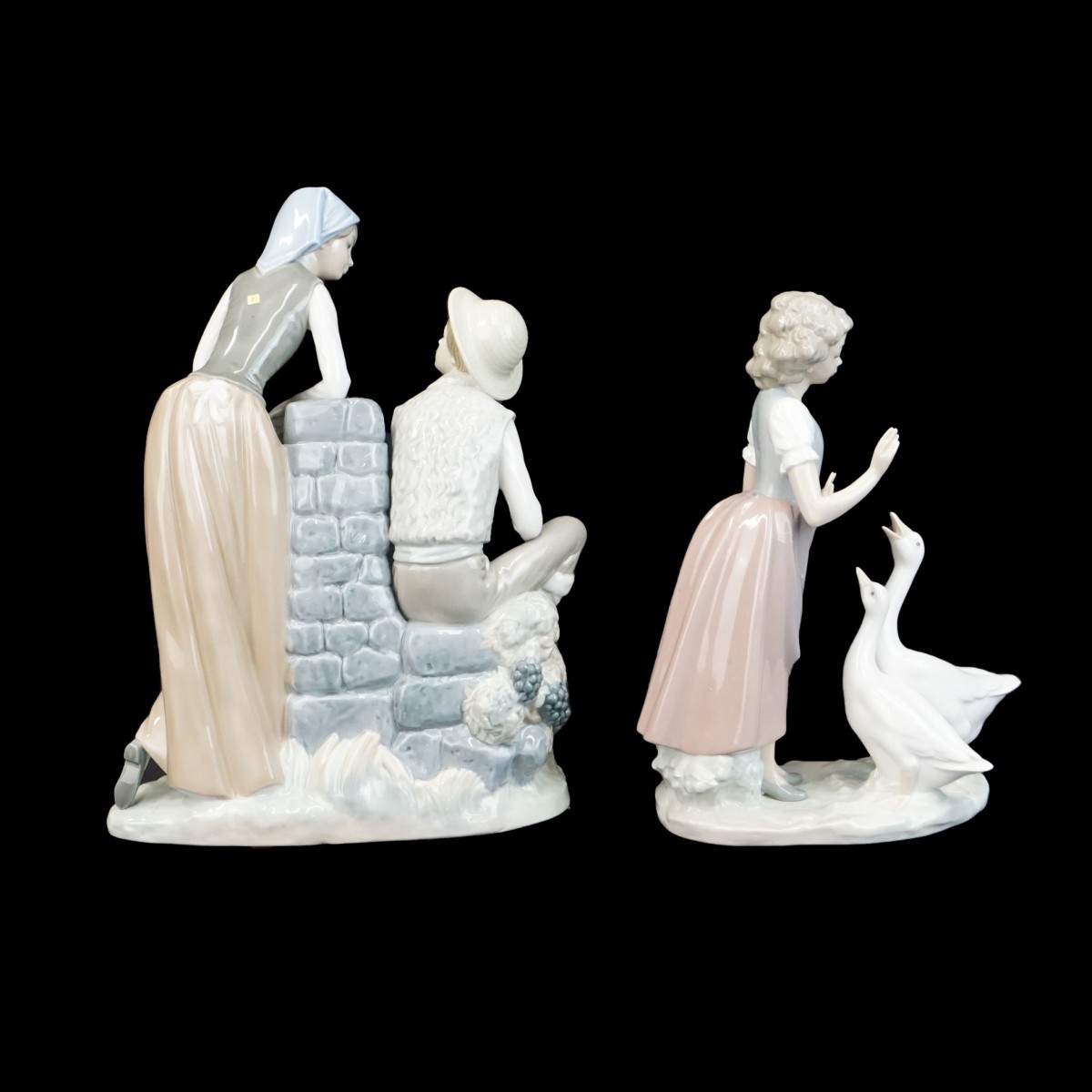 Nao by Lladro Two Porcelain Figurines