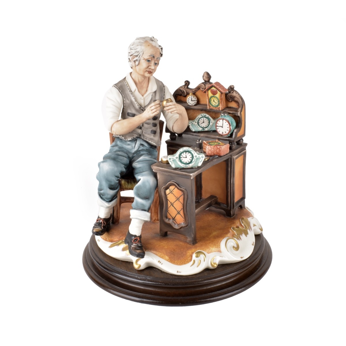 Capodimonte Figurine Watch Maker