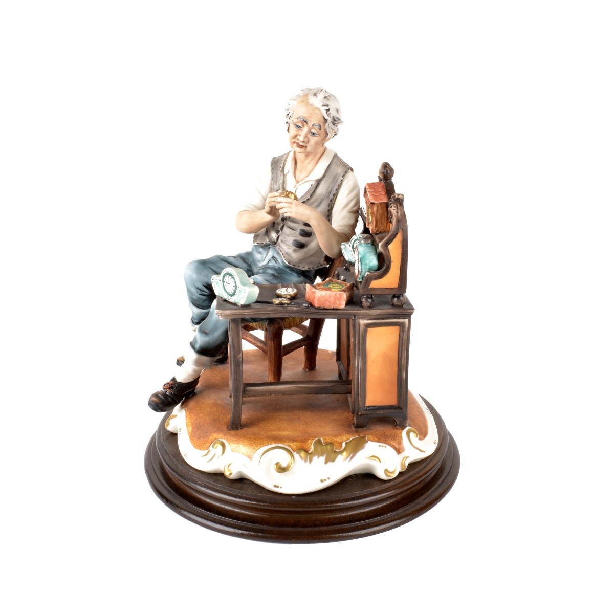 Capodimonte Figurine Watch Maker