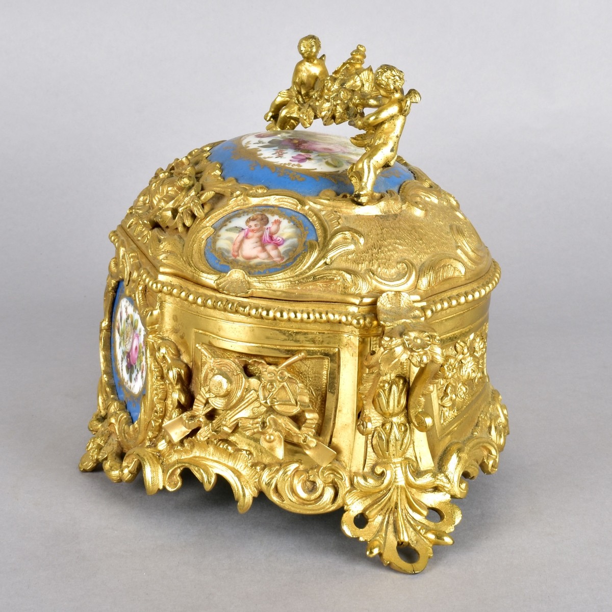 19th C. Bronze Mounted Sevres Box