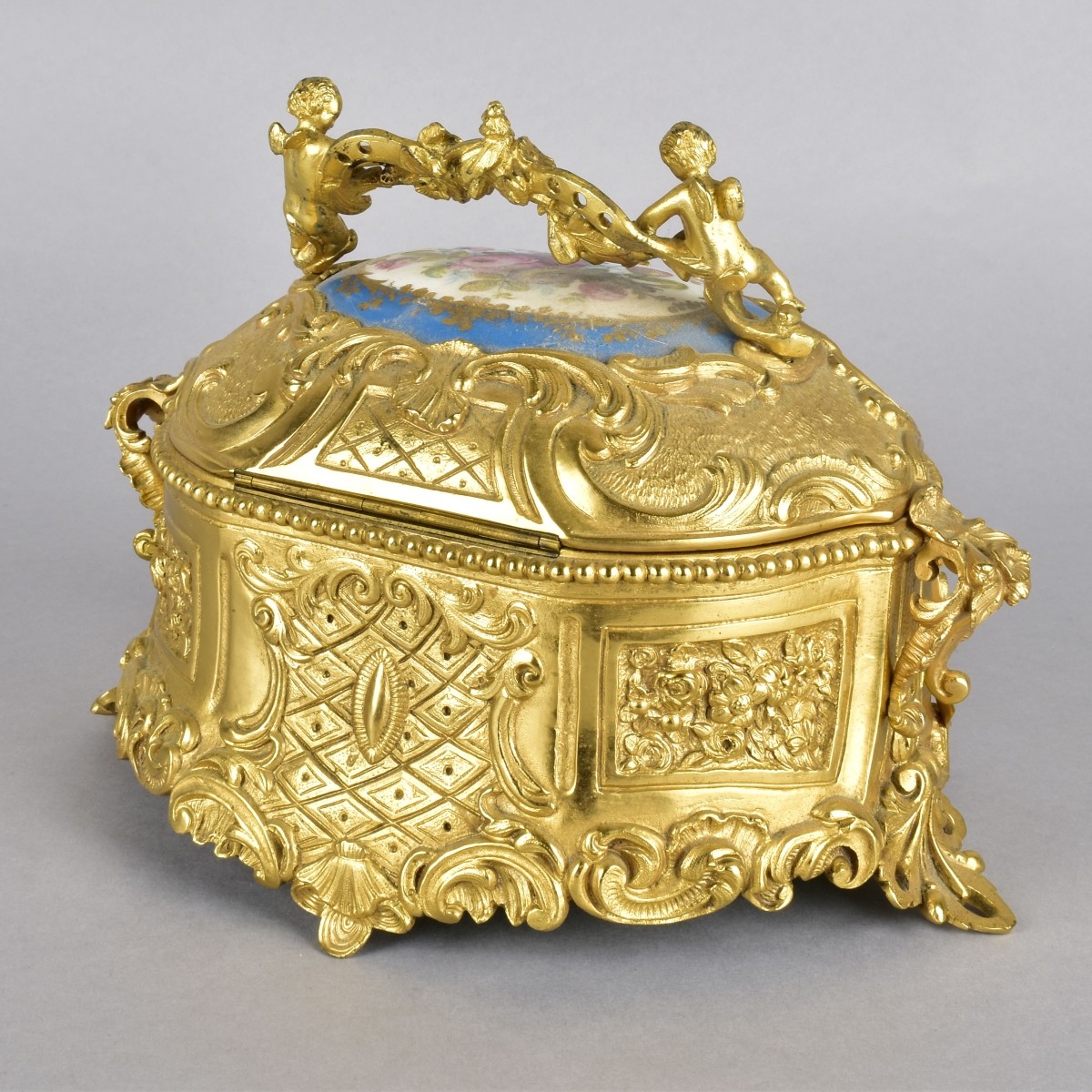 19th C. Bronze Mounted Sevres Box