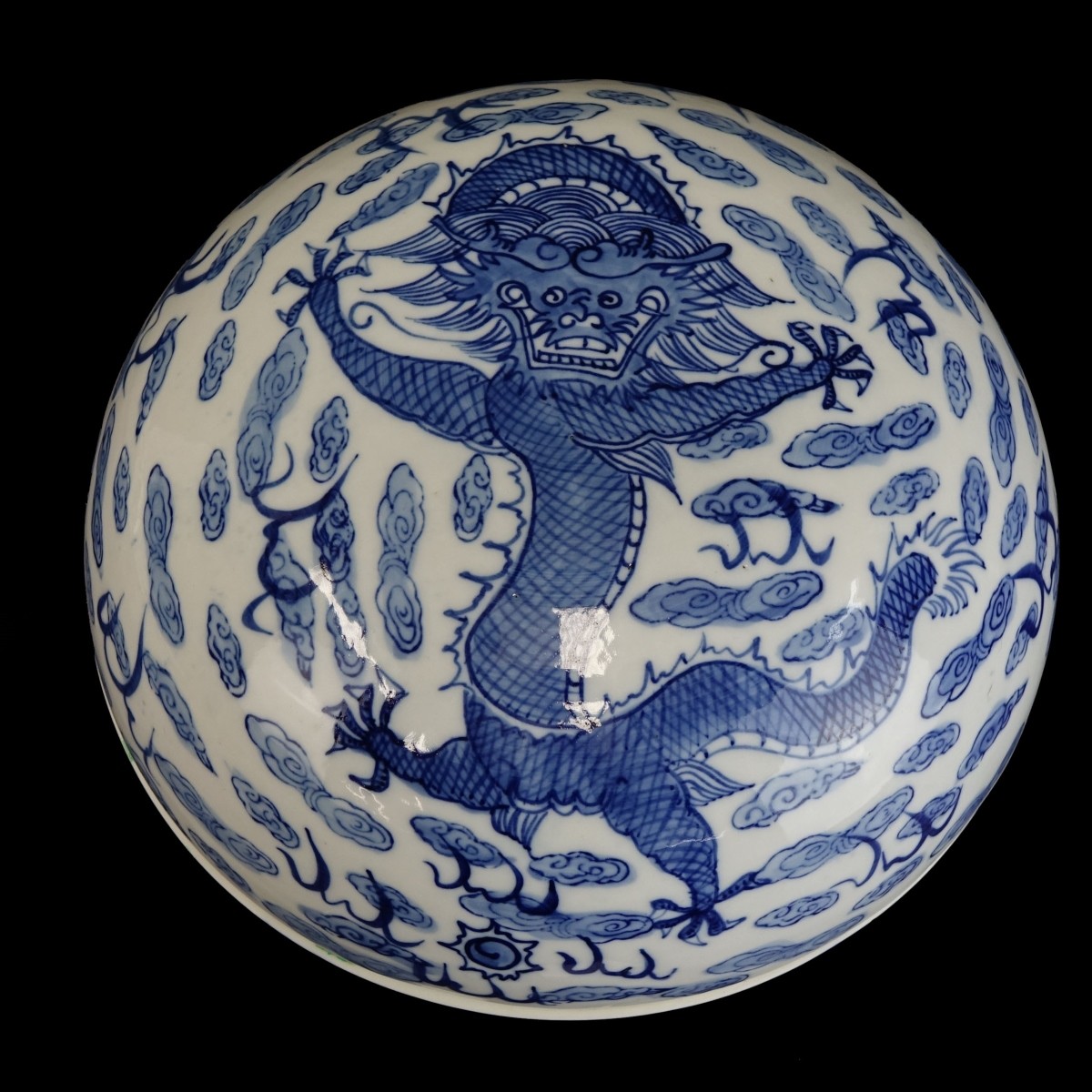 Chinese Blue and White Porcelain Covered Box