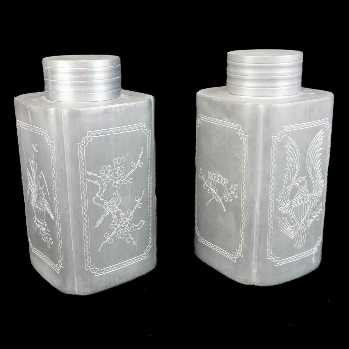 Pair of Chinese Canisters