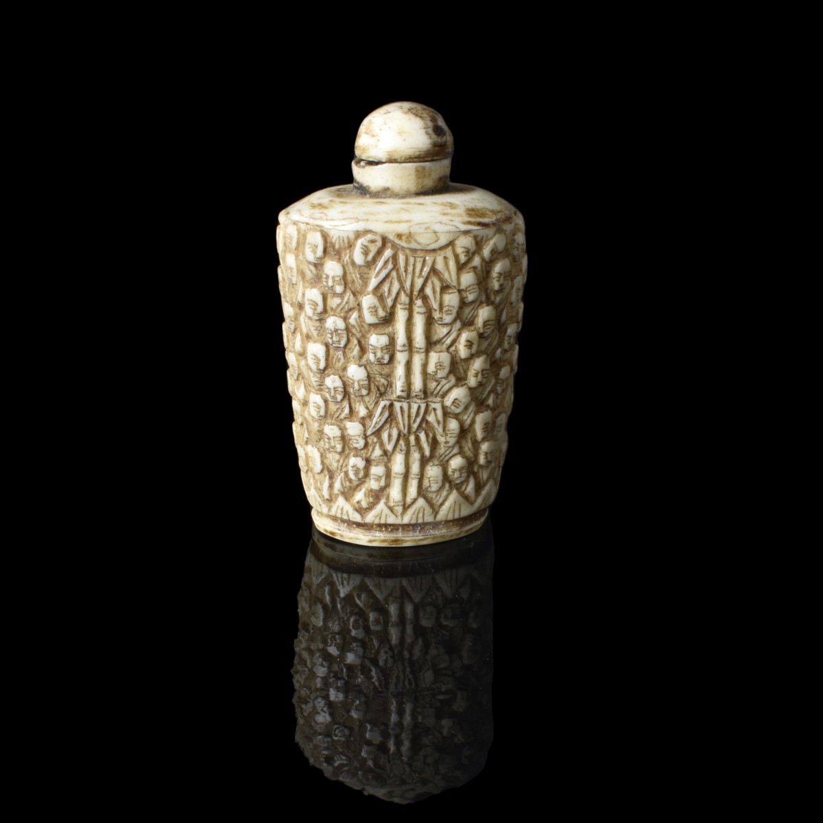 Japanese Carved Snuff Bottle