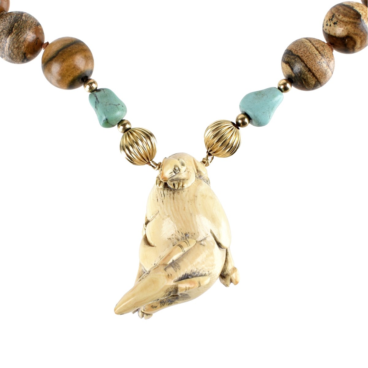 Agate and Turquoise Necklace