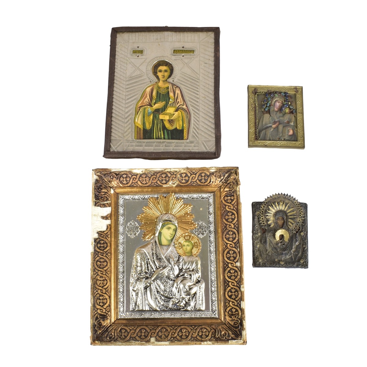 Four (4) Russian Religious Icons