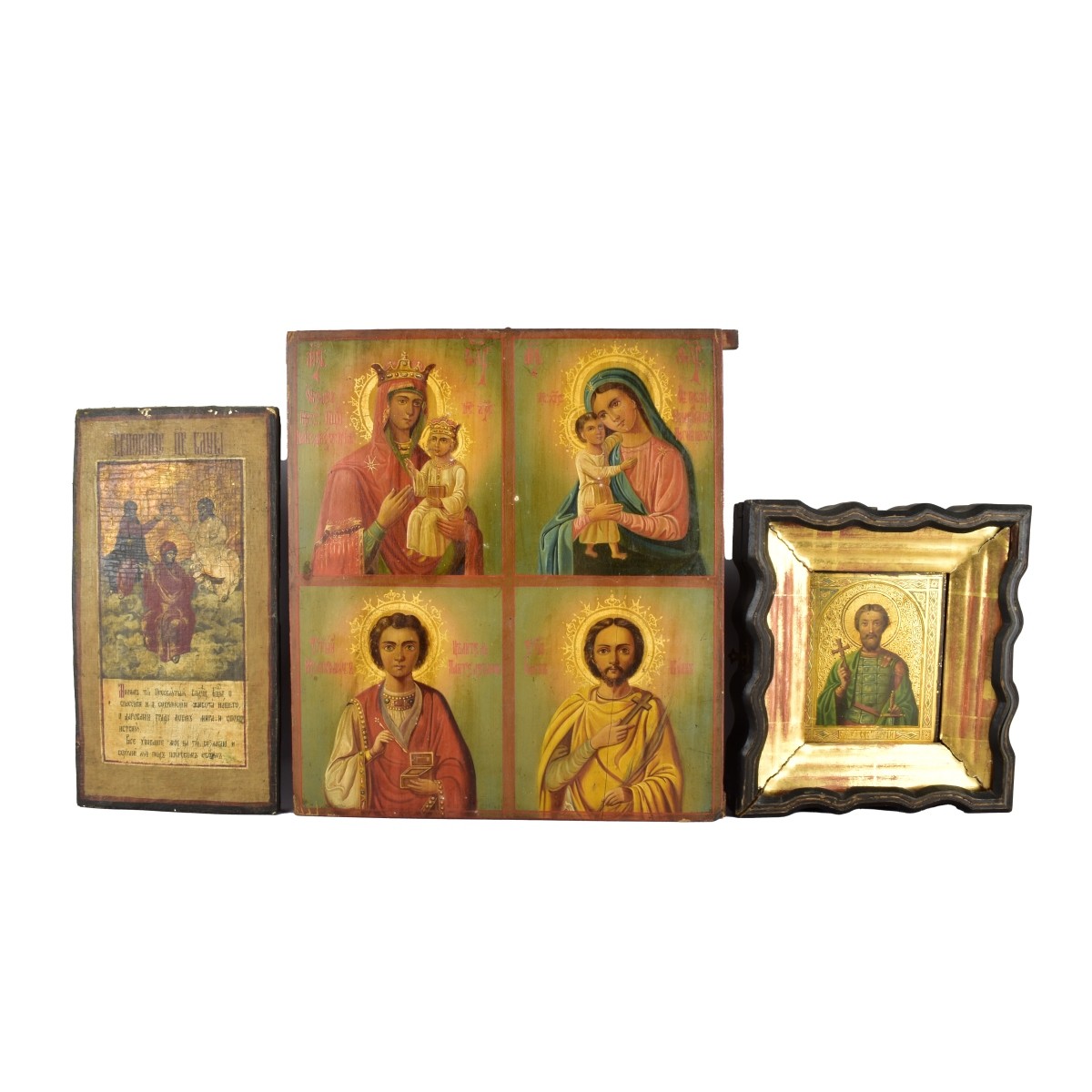 Three (3) Russian Religious Icons