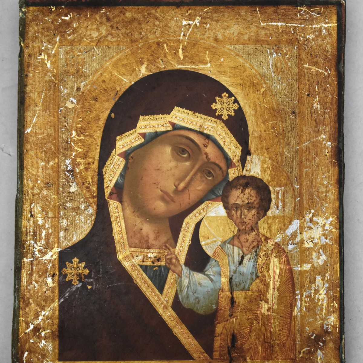 Seven (7) Russian Religious Small Icons