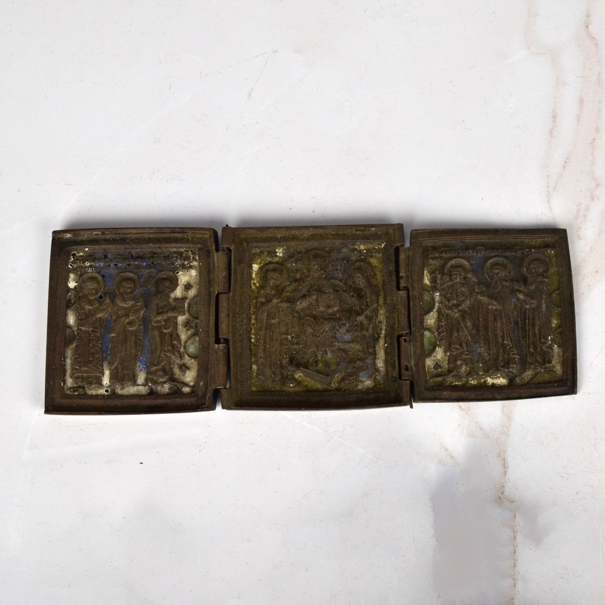 Three (3) Russian Bronze Travel Icons