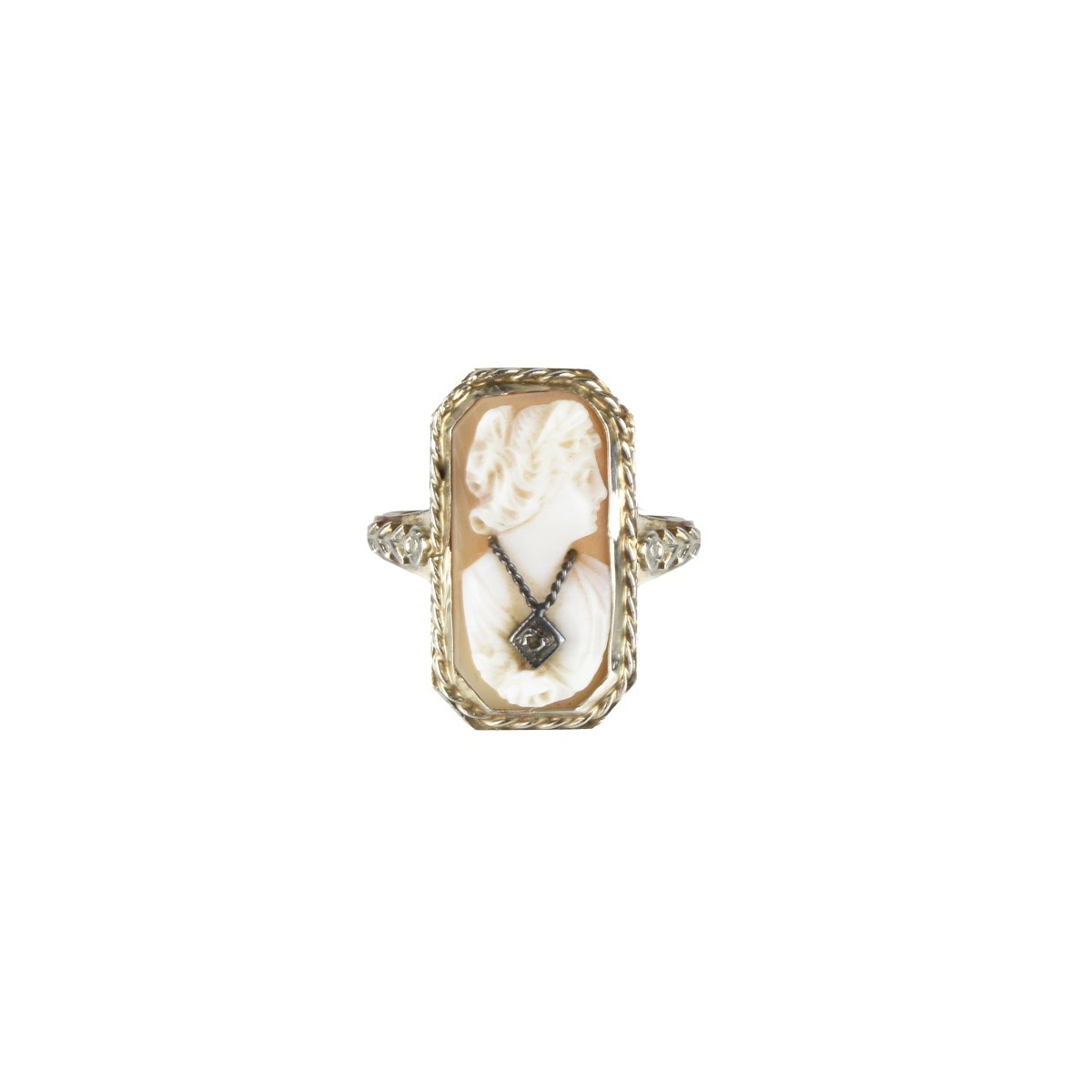 Cameo and 14K Ring