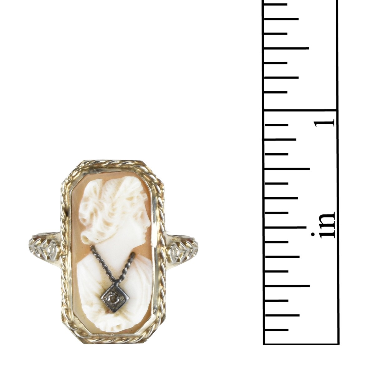 Cameo and 14K Ring