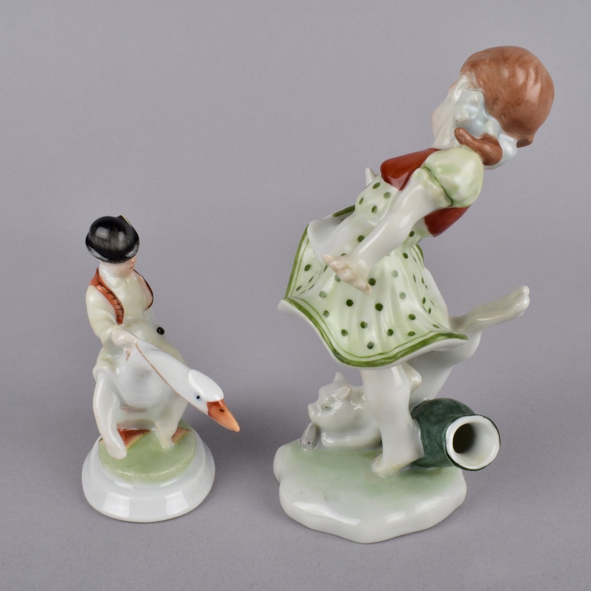 Two (2) Herend Porcelain Figurines