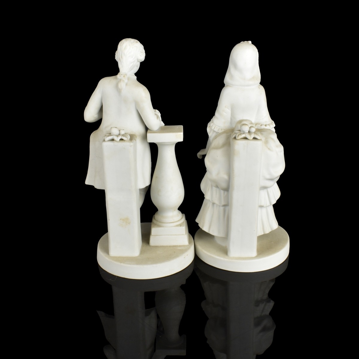 Pair of Vintage Bisque Porcelain Figurines