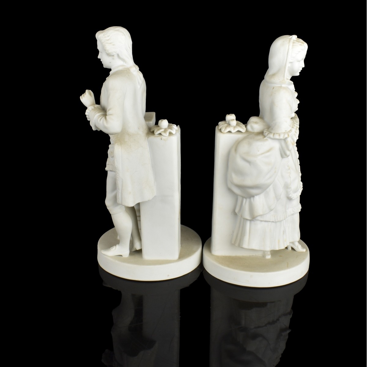 Pair of Vintage Bisque Porcelain Figurines