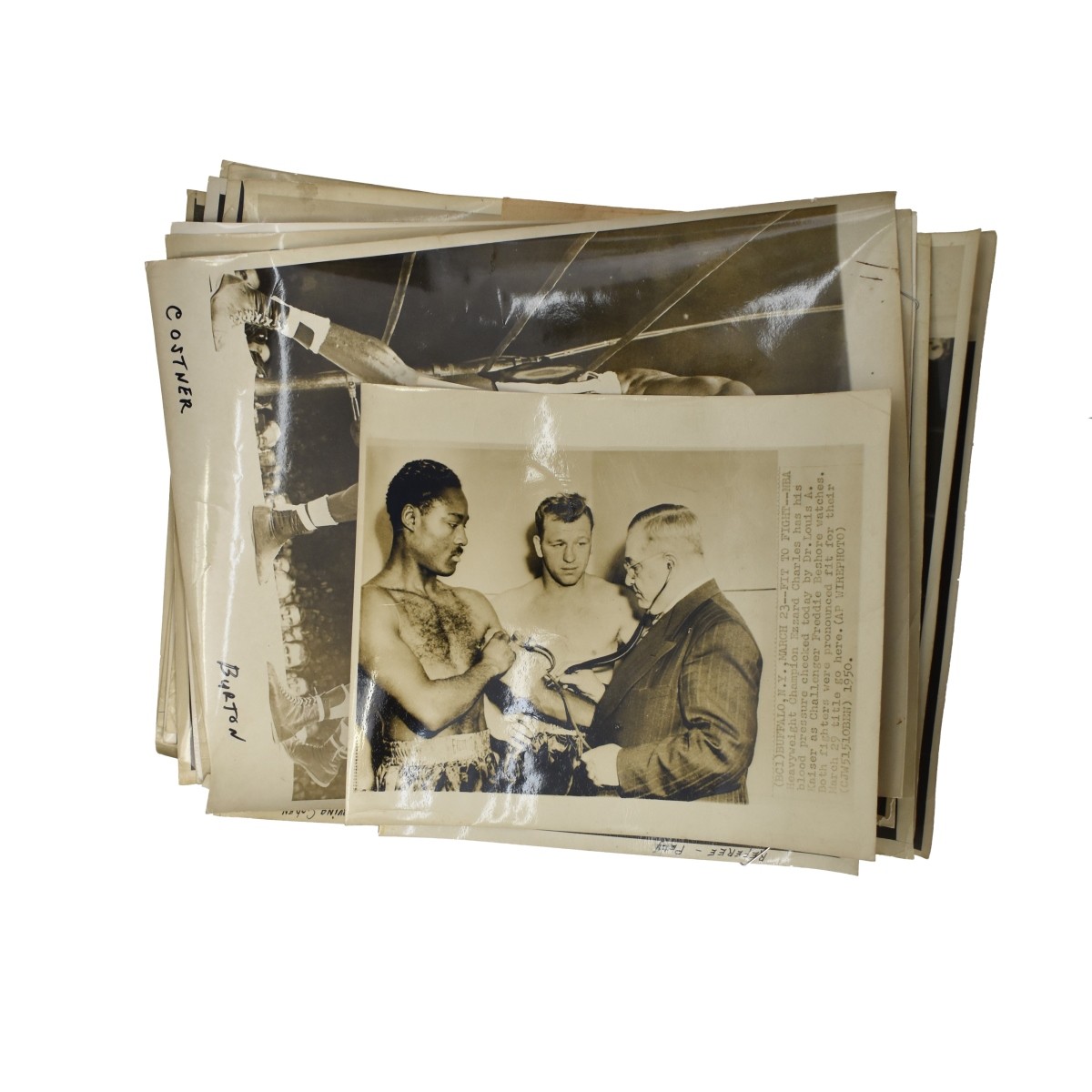 24 Boxing Matches 1950 Press Photos