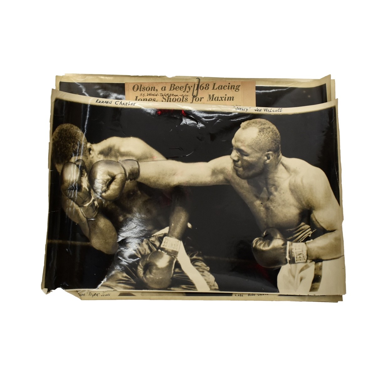 12 Boxing Matches 1950's Press Photos