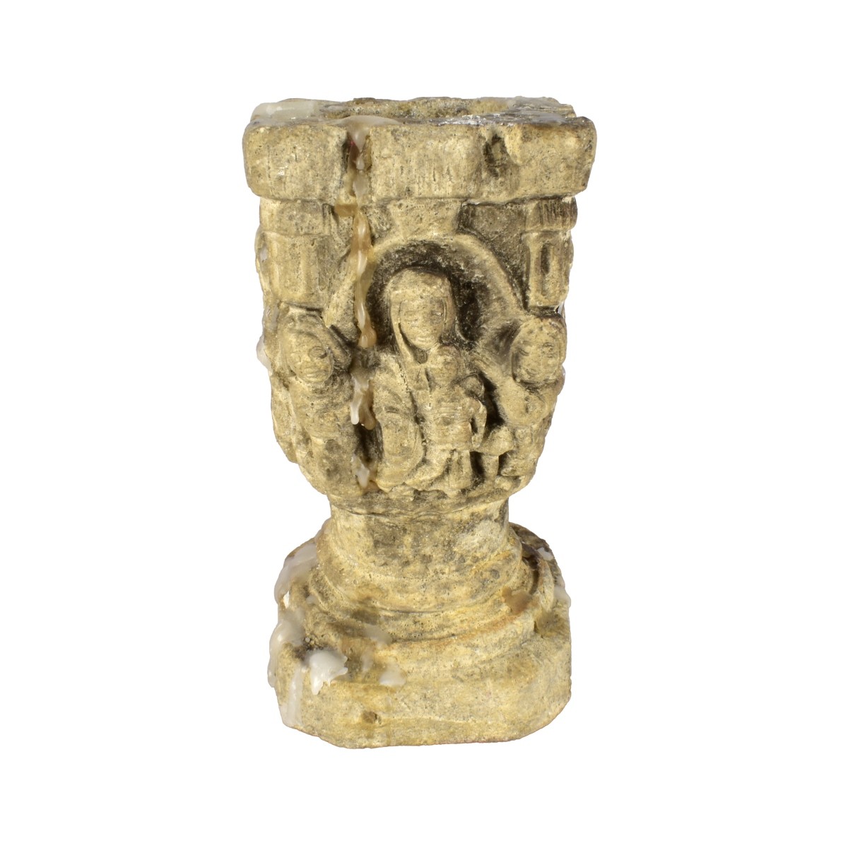 Carved Stone Candlestick