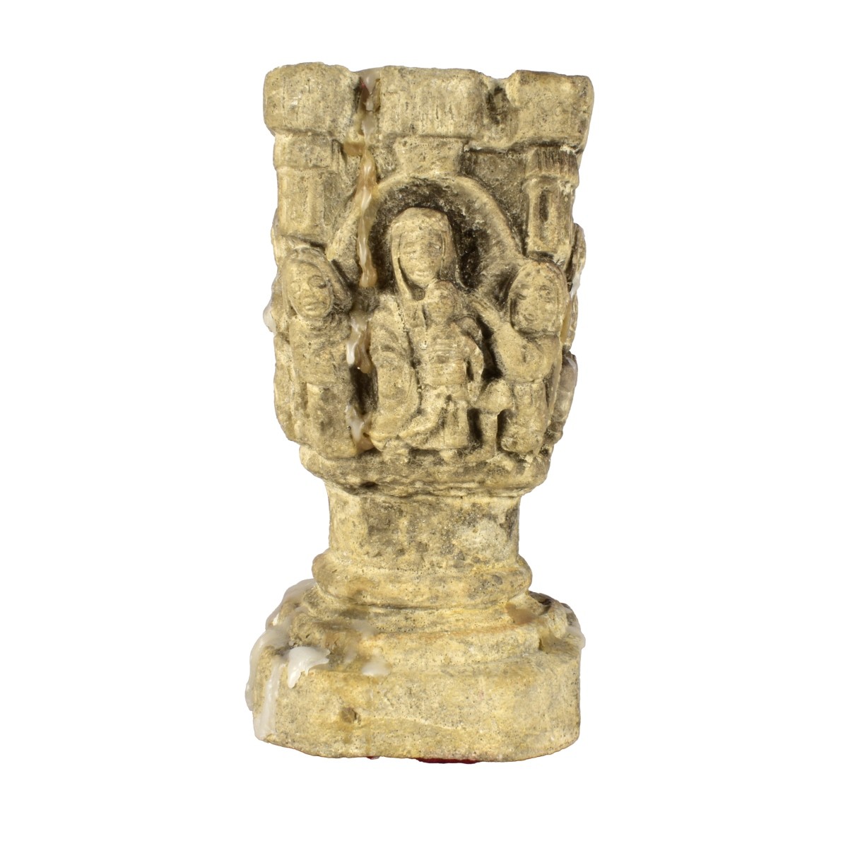 Carved Stone Candlestick