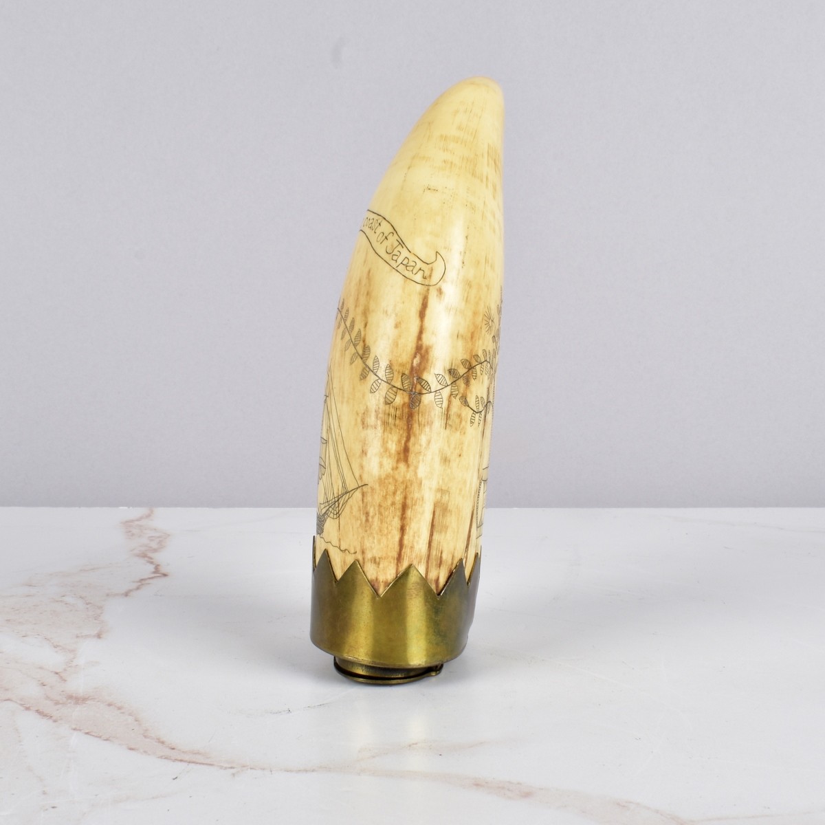 Antique Scrimshaw Whales Tooth