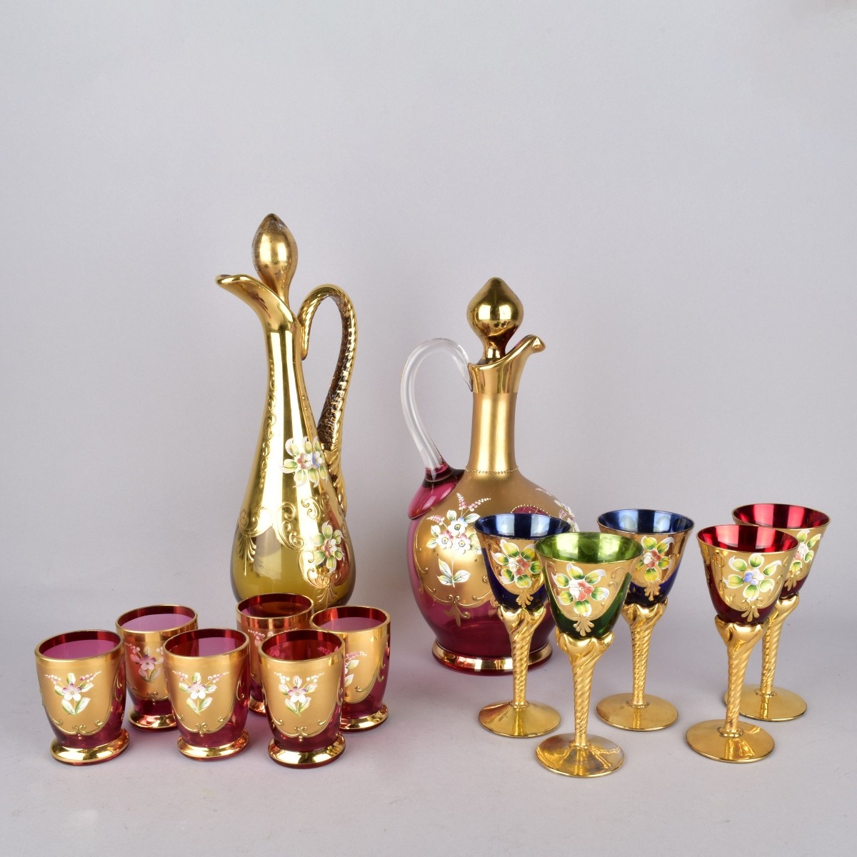 Thirteen pc Italian Cordial Set