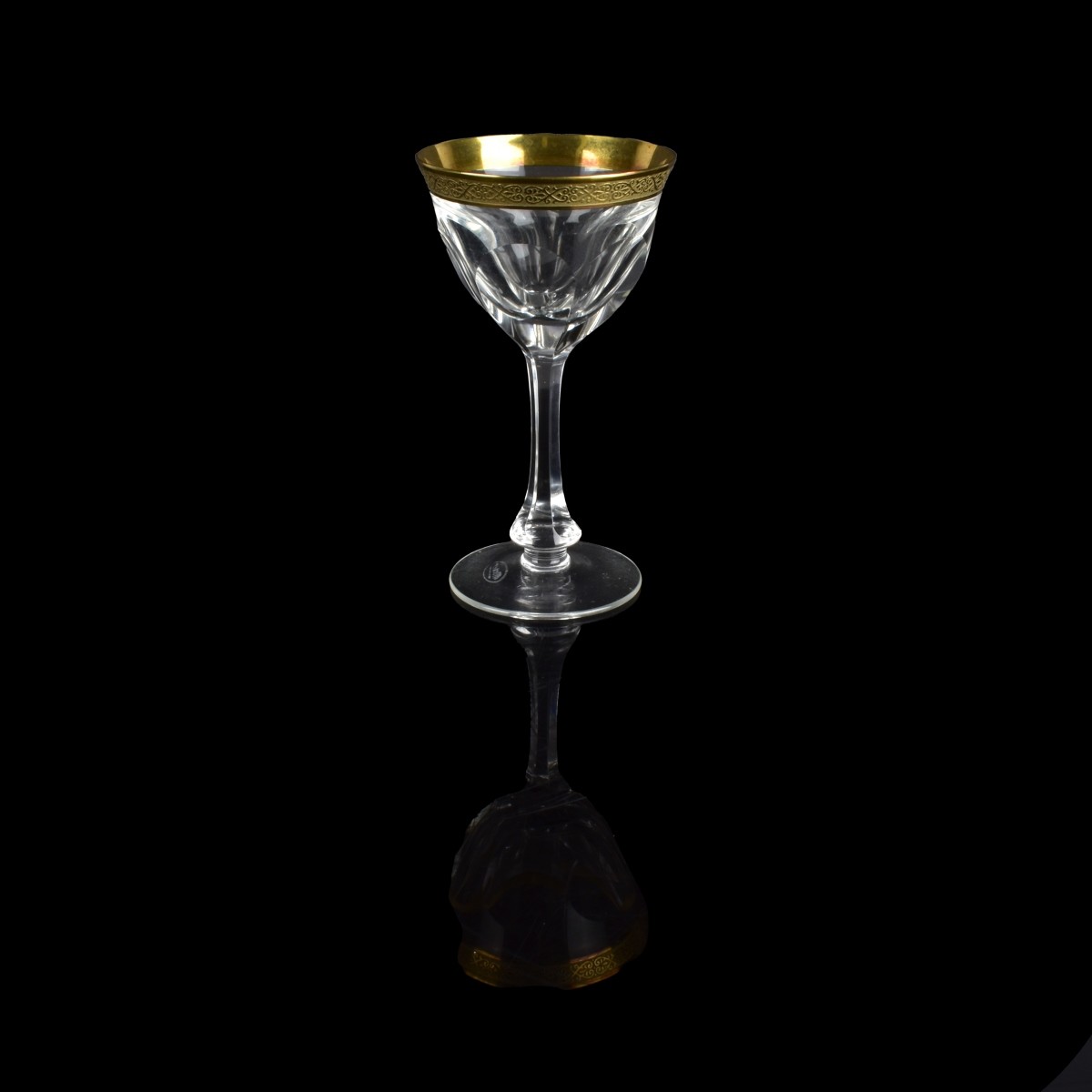 Moser "Lady Hamilton" Gold Port Wine Glasses