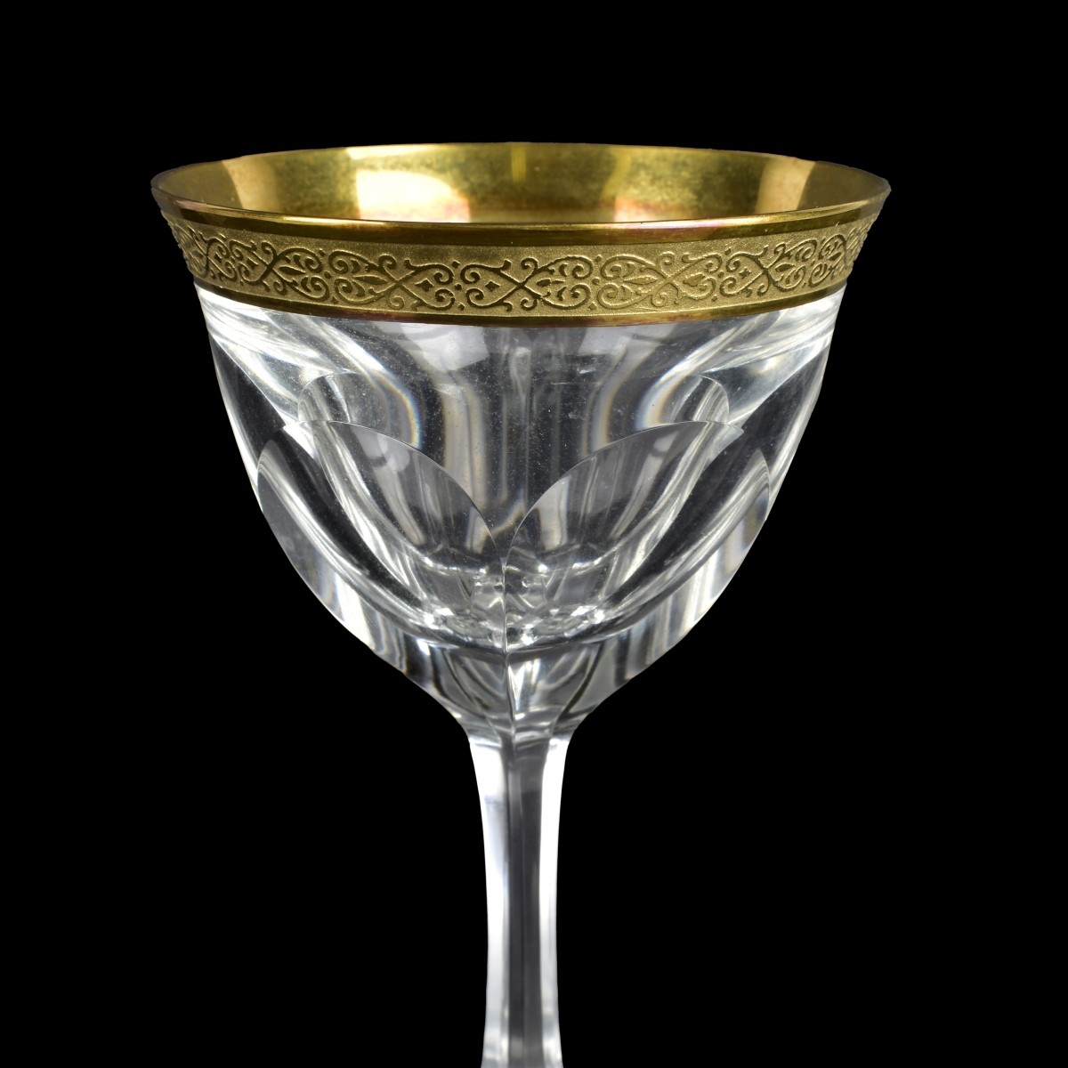 Moser "Lady Hamilton" Gold Port Wine Glasses