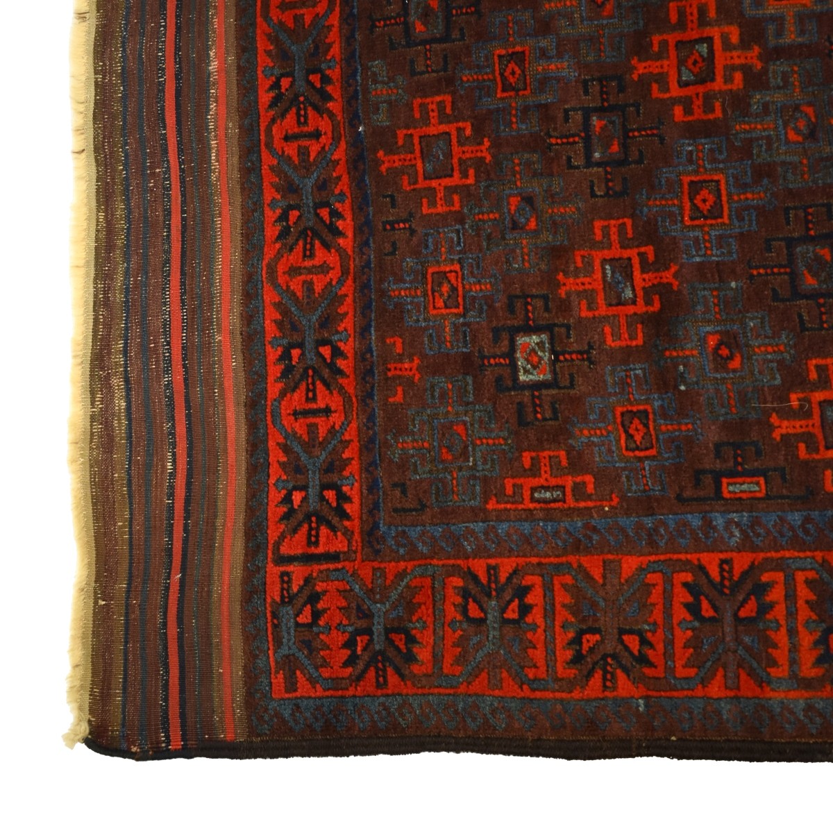 Antique Afghan Belochistan Rug